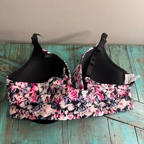 Pennington's Deesse Plunge Floral Bra Front Closure Size 44DD - Picture 6 of 9